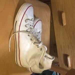 White high top converse shoes